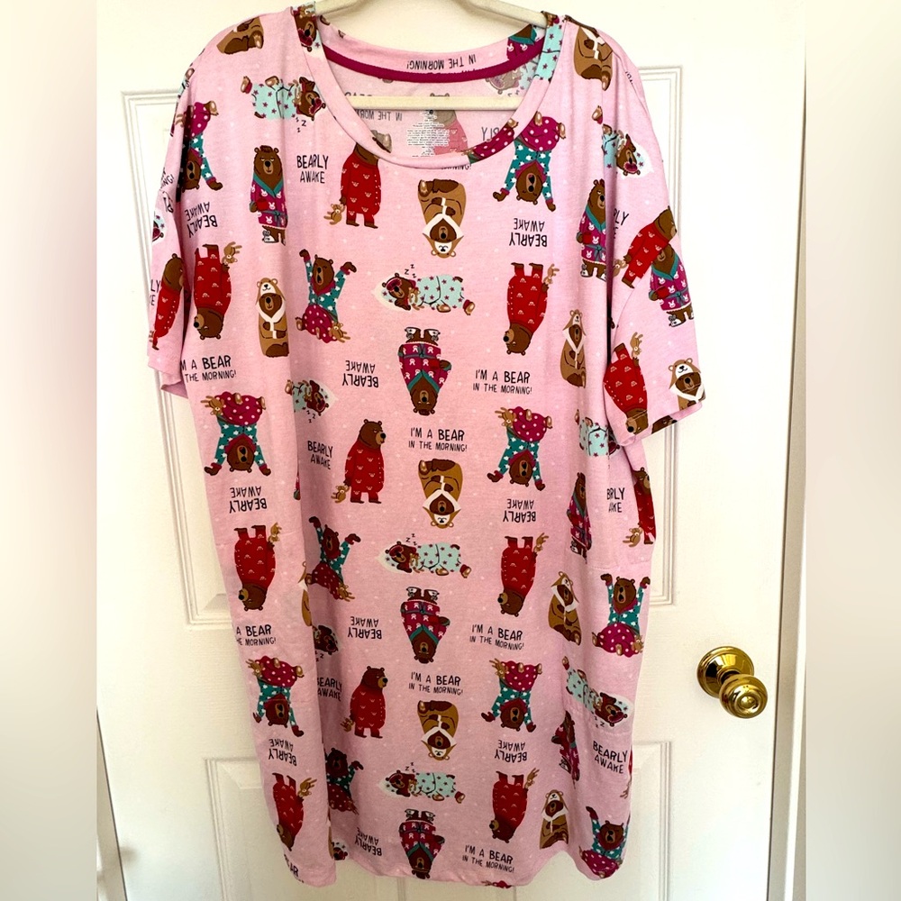 Secret Treasures Bear Sleep Shirt 2x-3x